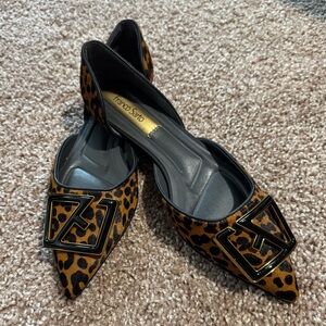 Franco Sarto Hadley D’Orsay Pointed Leopard Print Flats - 7M - NWOT
